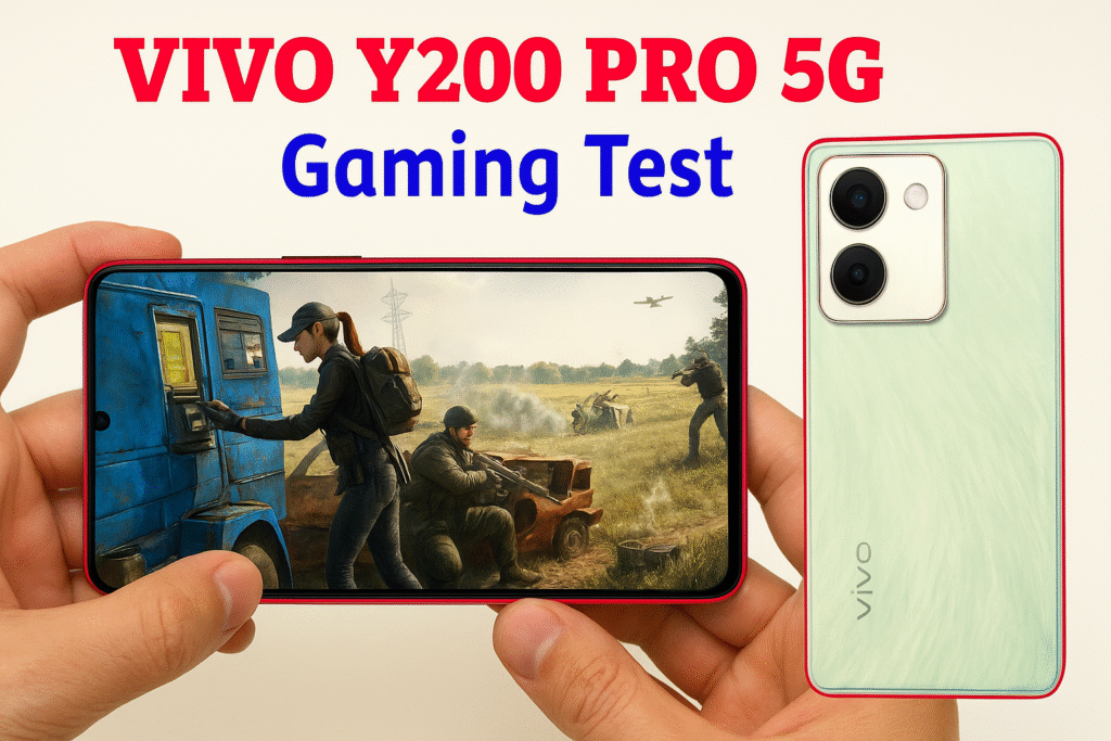 Vivo Y200 Pro 5G की गेमिंग परफॉर्मेंस, जिसमें स्मूद ग्राफिक्स और तेज़ प्रोसेसर हाई-एंड मोबाइल गेमिंग के लिए दिख रहे हैं)