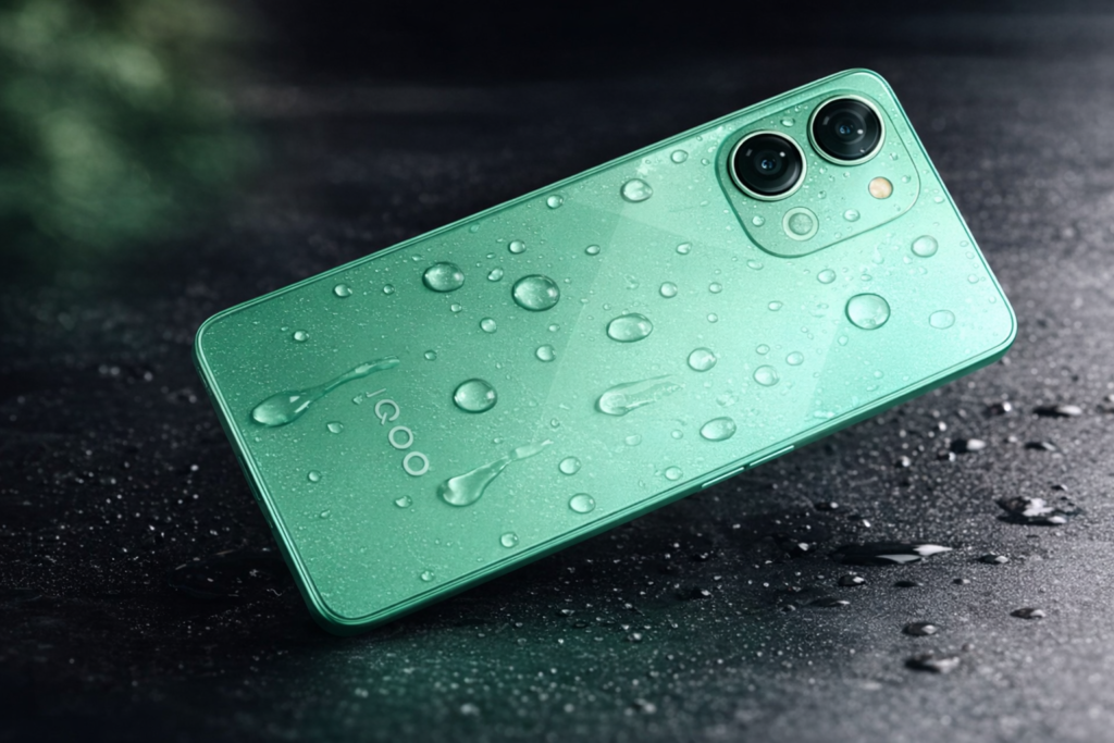 iQOO Z11x 5G smartphone with stylish green design, dual camera setup and modern budget 5G phone look